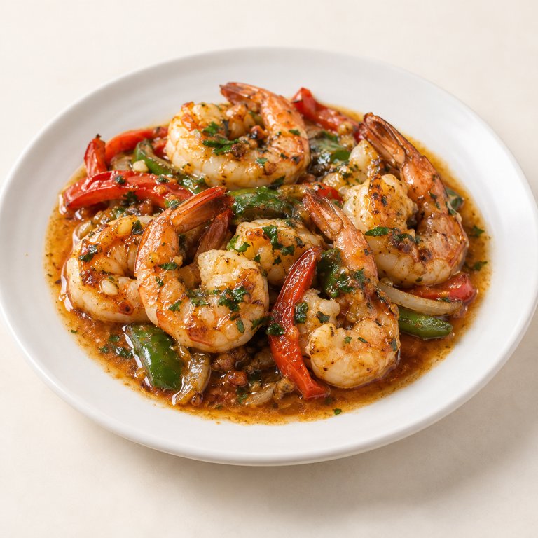 [45] Gambas en salsa a la plancha