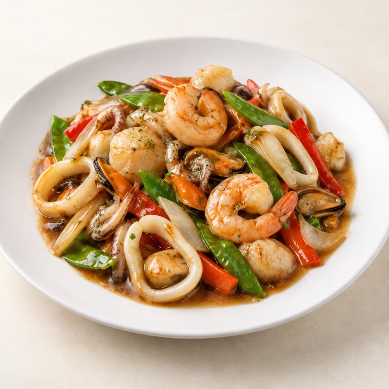 [86] Mariscos variados salteados