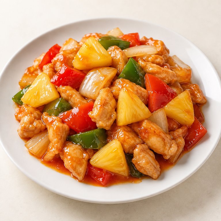 [76] Pollo con piña(agridulce)
