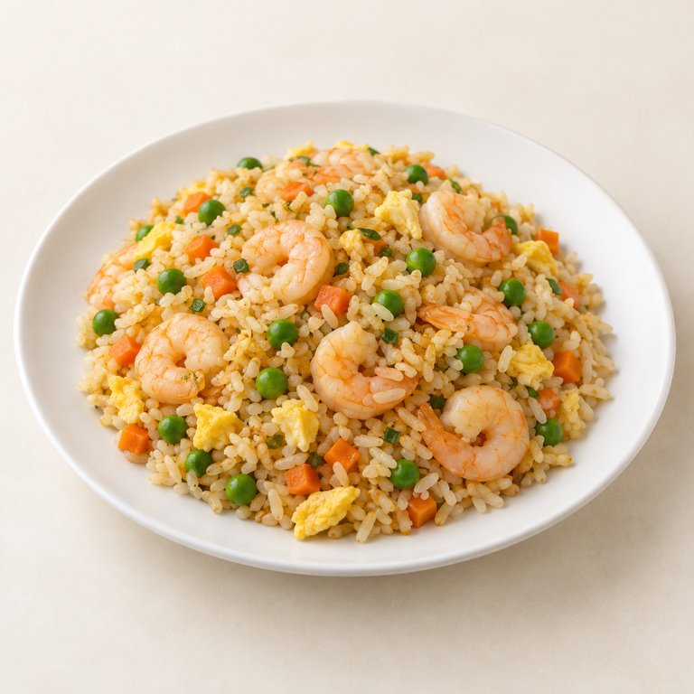 [22] Arroz frito con gambas