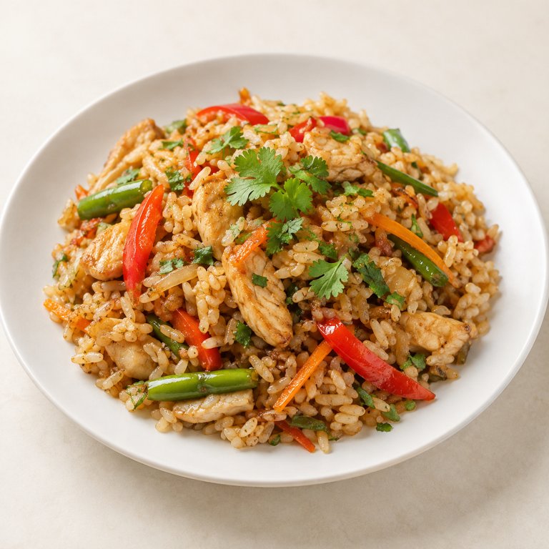 [23c] Arroz frito con salsa ^tailandesa^