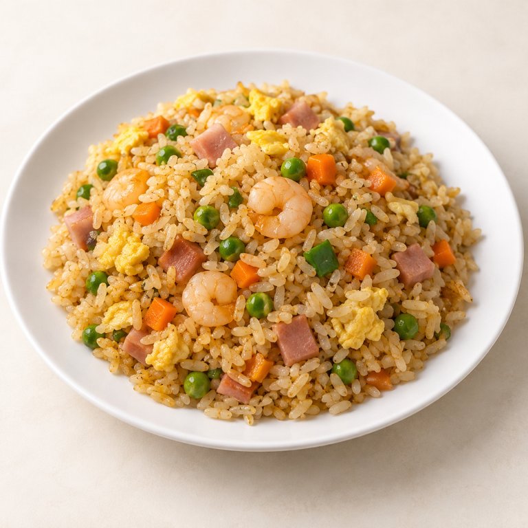 [21] Arroz frito con tres delicias