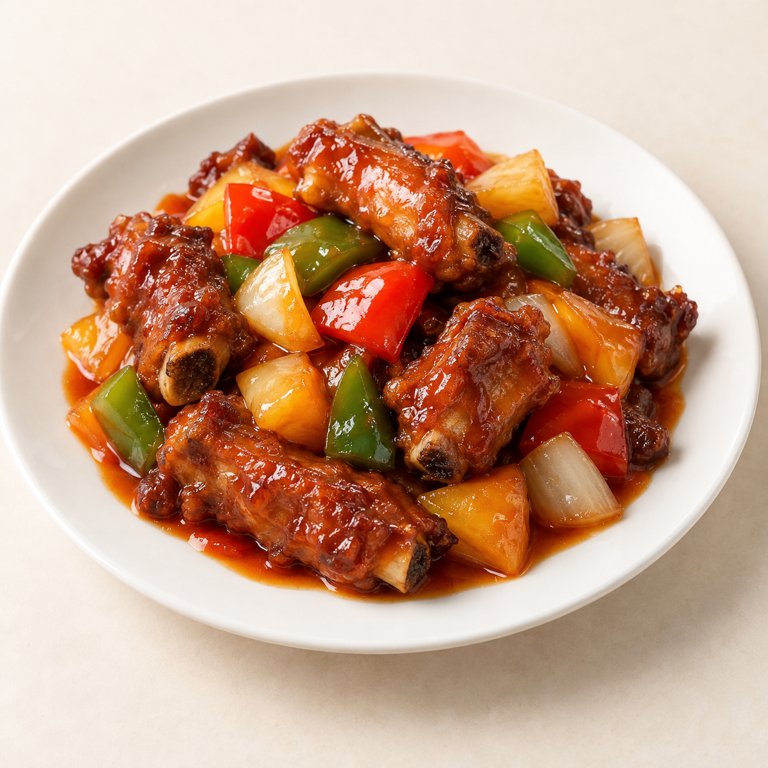 [64] Costillas agridulces