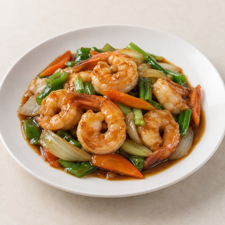 [50] Gambas con salsa de ostras