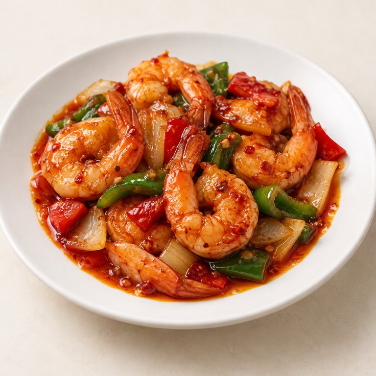 [49] Gambas con salsa picante